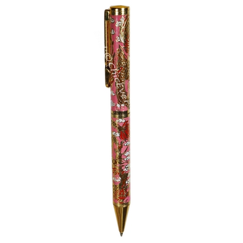 Kugelschreiber Cloisonne Emaille Drachen rosa gold 5397b